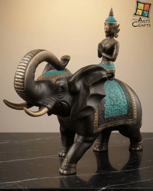 Bronze Elephant with Welcome man
