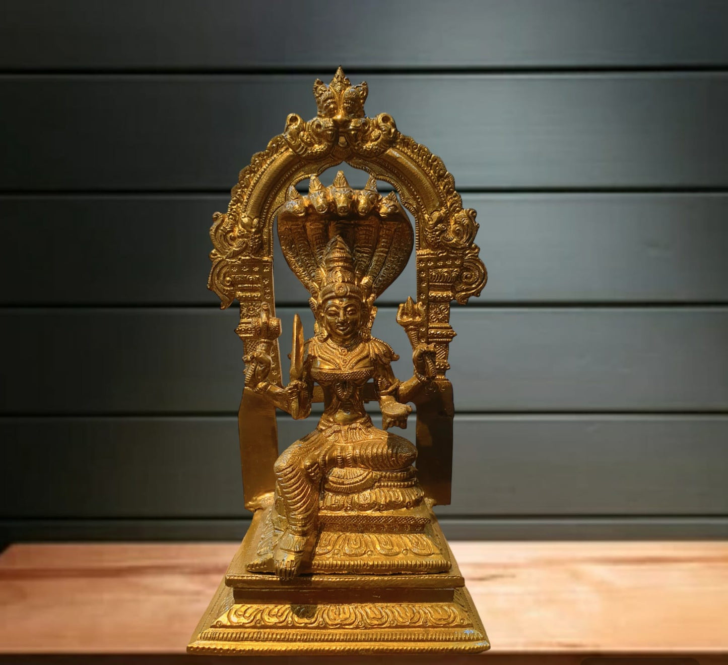 Divine Brass Mariamman Goddess Statue