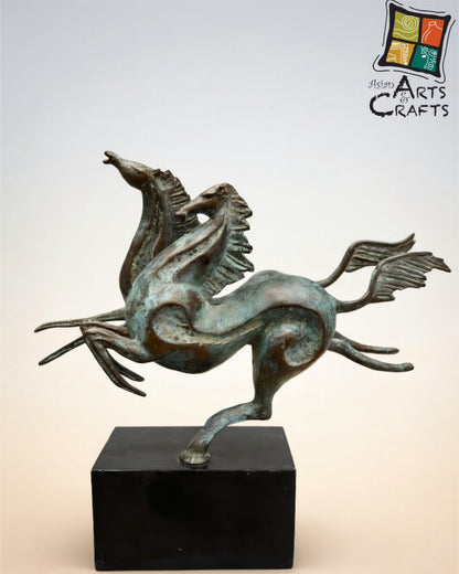 Bronze 2 horses on base