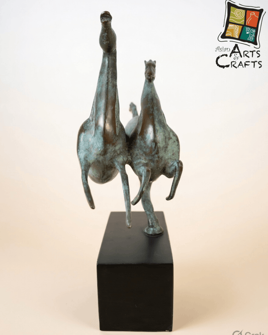 Bronze 2 horses on base