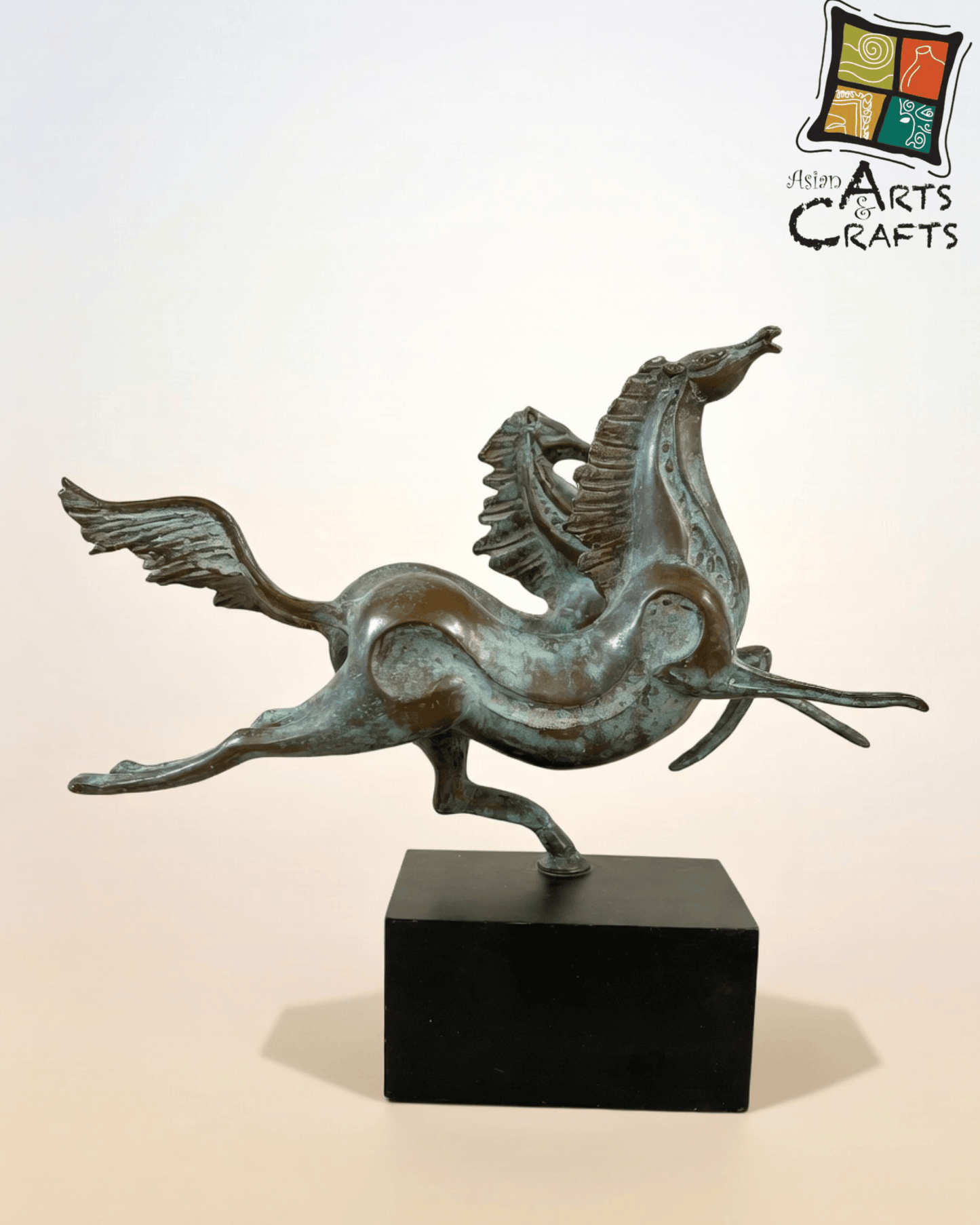 Bronze 2 horses on base