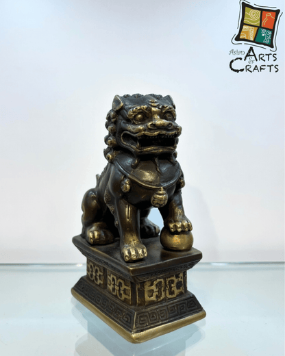 Bronze Chinese Lion on Base