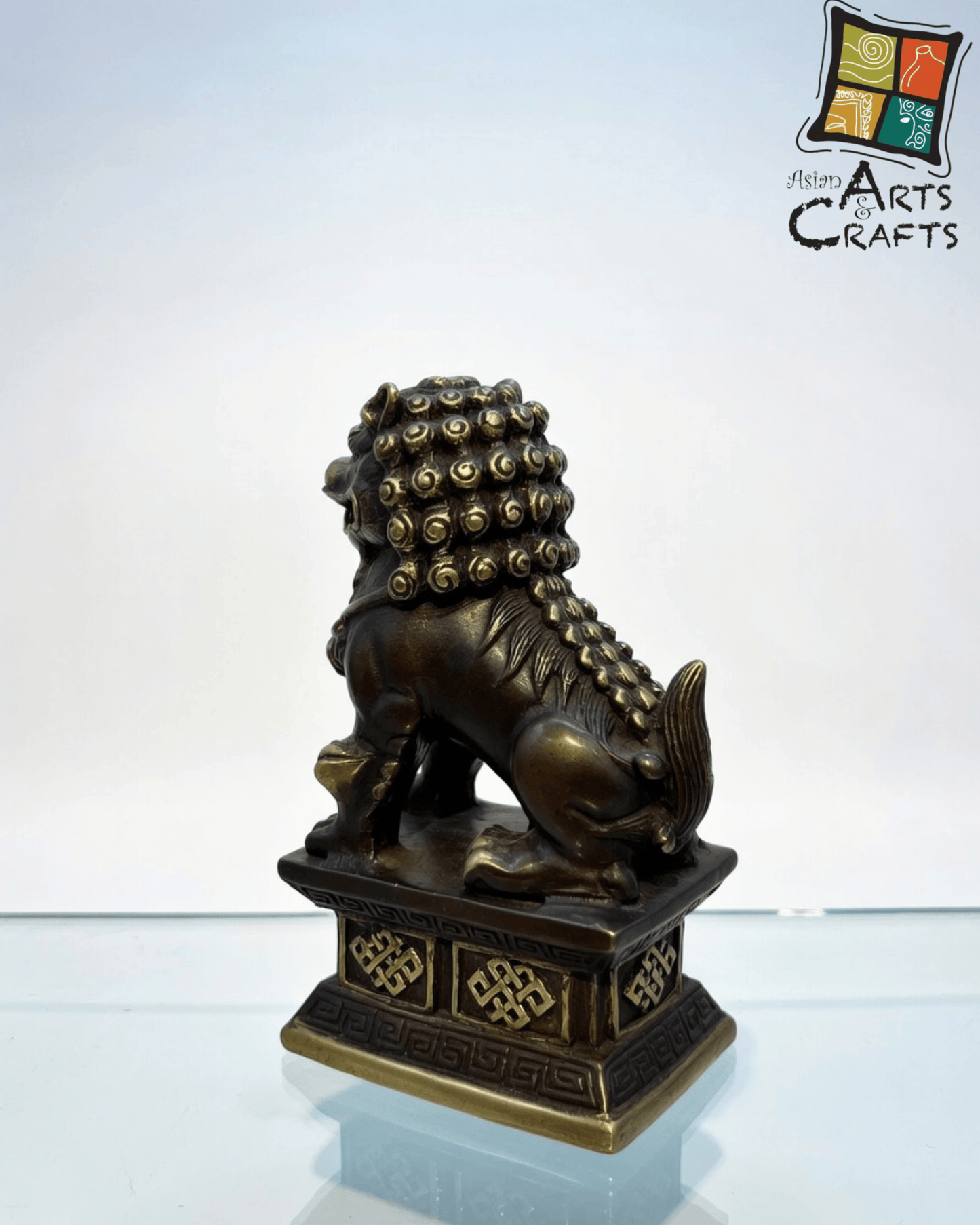 Bronze Chinese Lion on Base