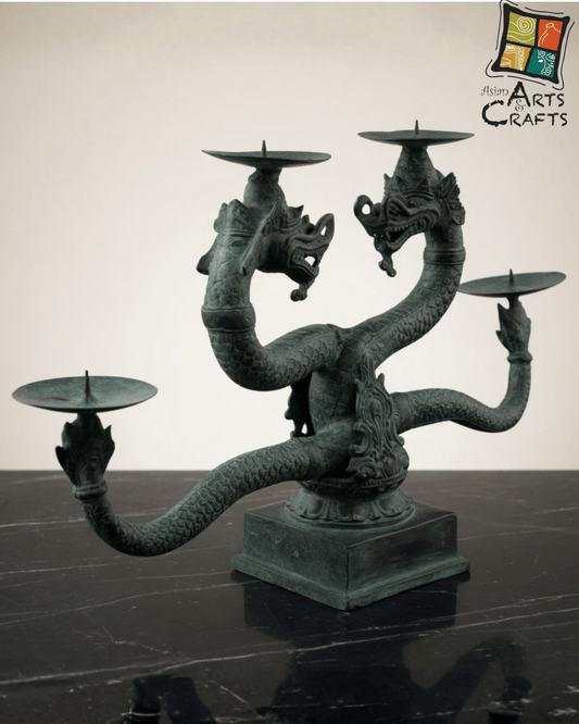 Bronze Dragon candle stand