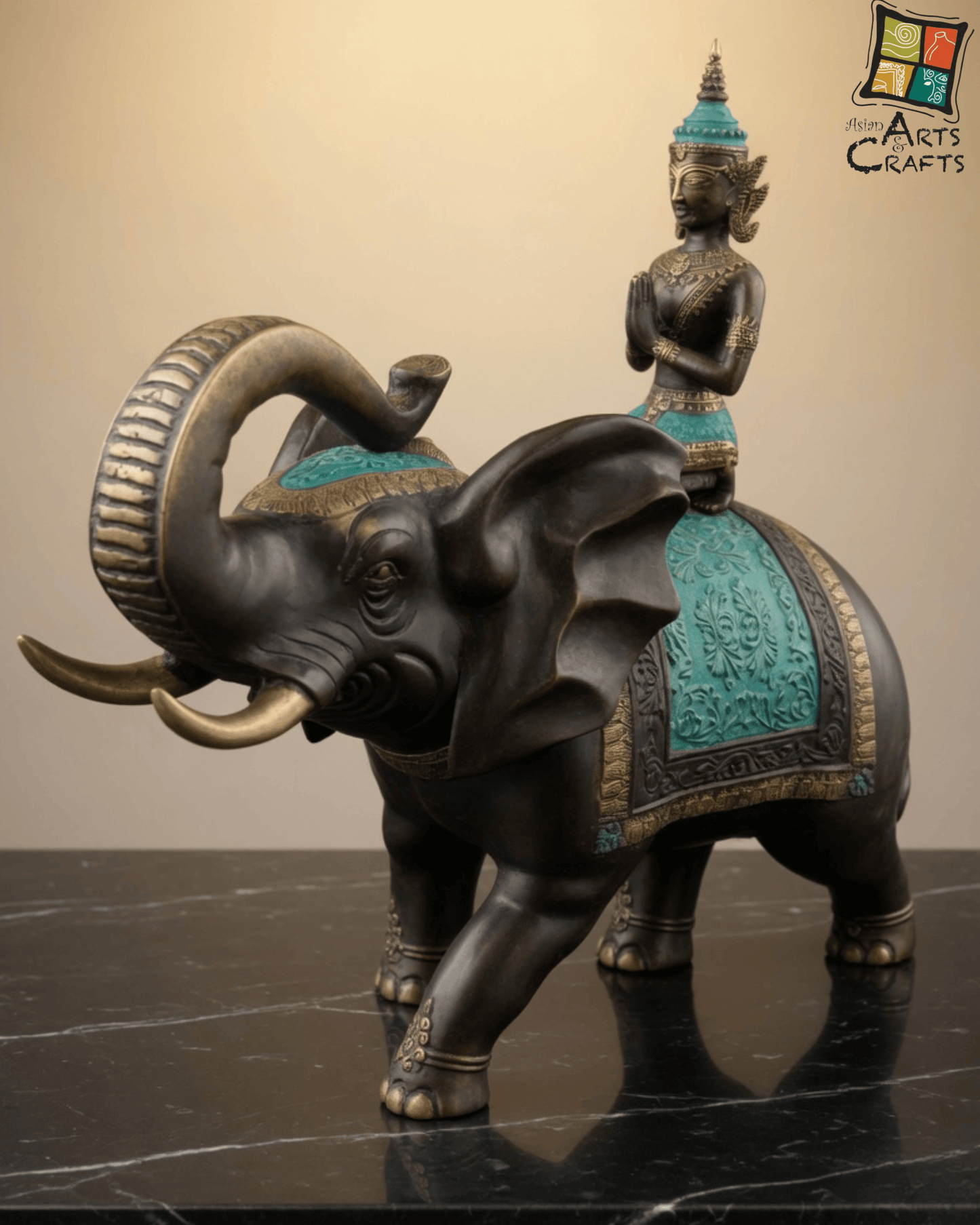 Bronze Elephant with Welcome man