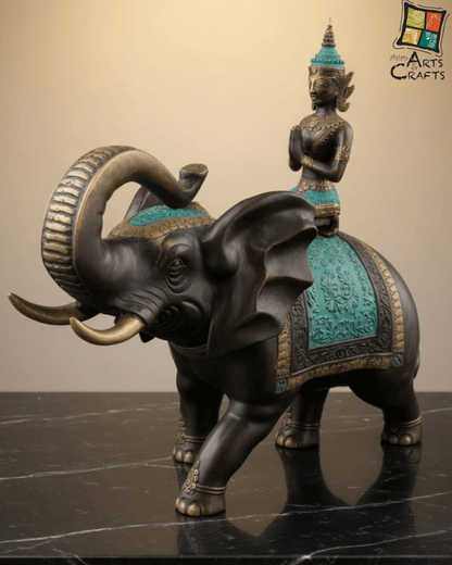 Bronze Elephant with Welcome man