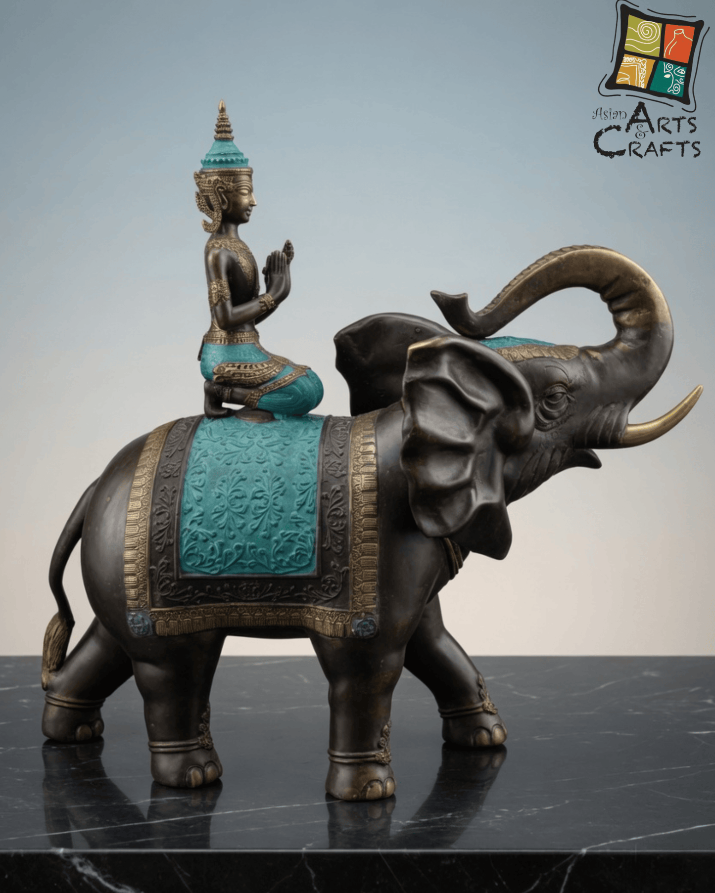 Bronze Elephant with Welcome man