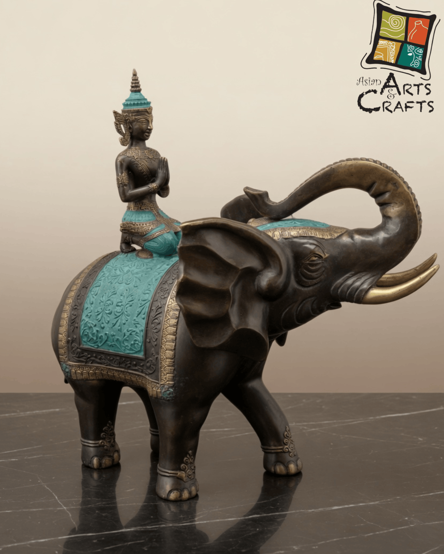 Bronze Elephant with Welcome man