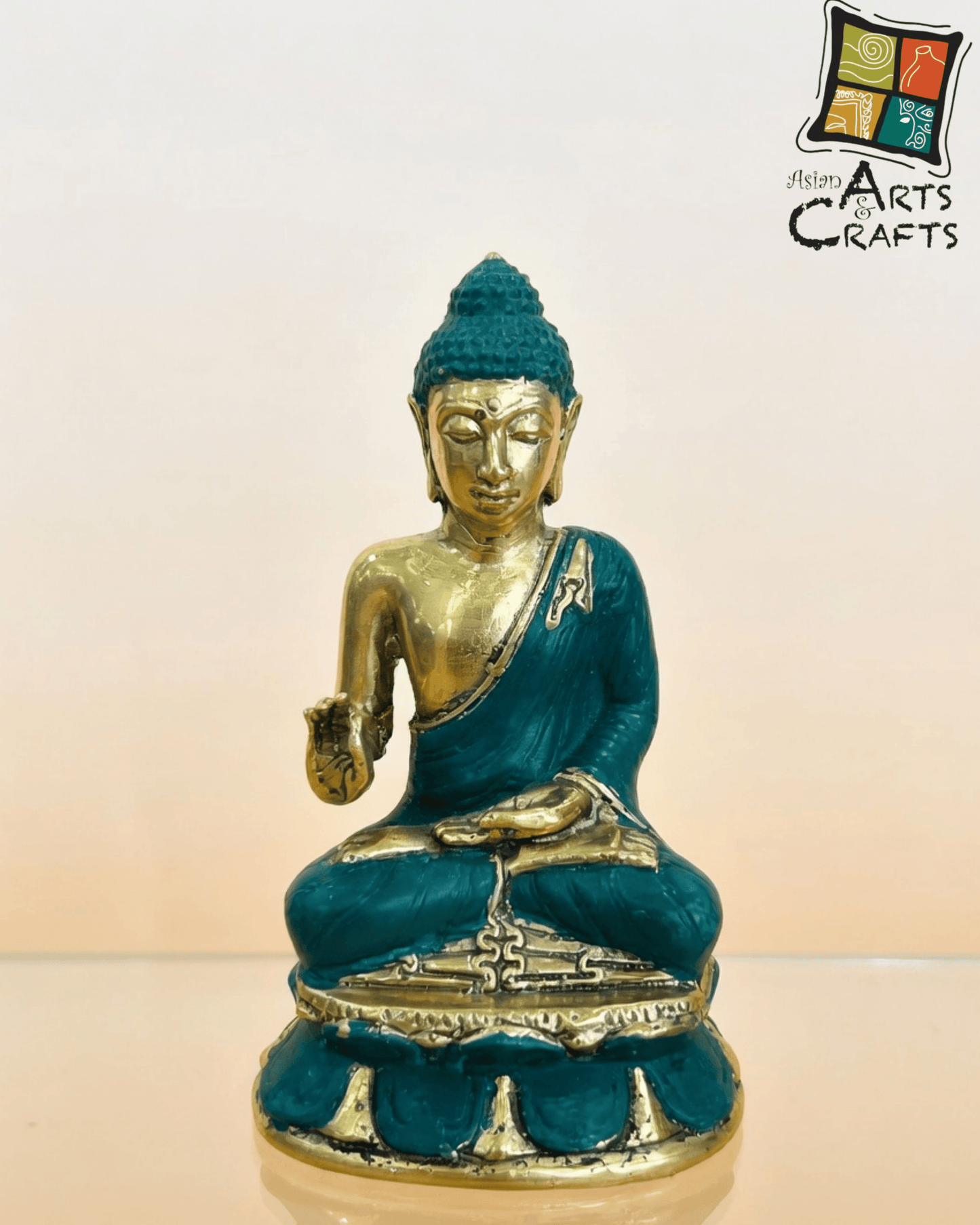 Bronze Golden Green Blessing Buddha