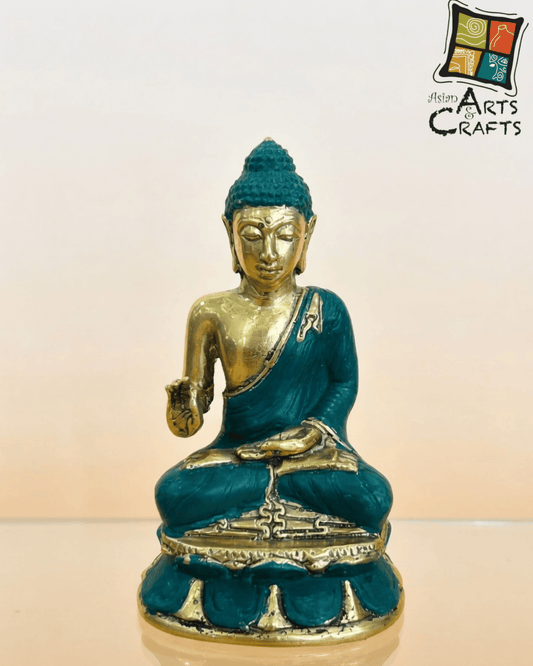 Bronze Golden Green Blessing Buddha