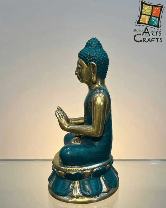 Bronze Golden Green Blessing Buddha