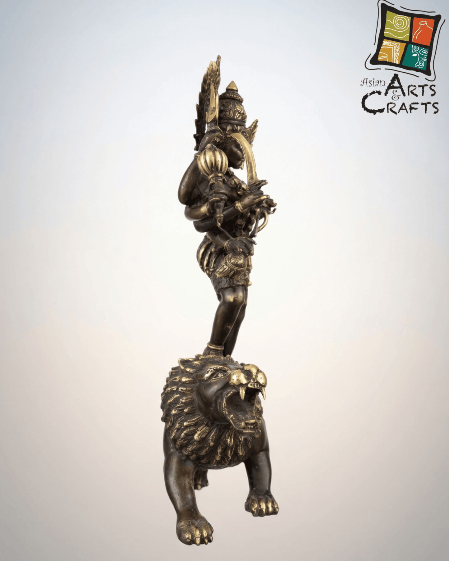 Bronze Kali on Lion