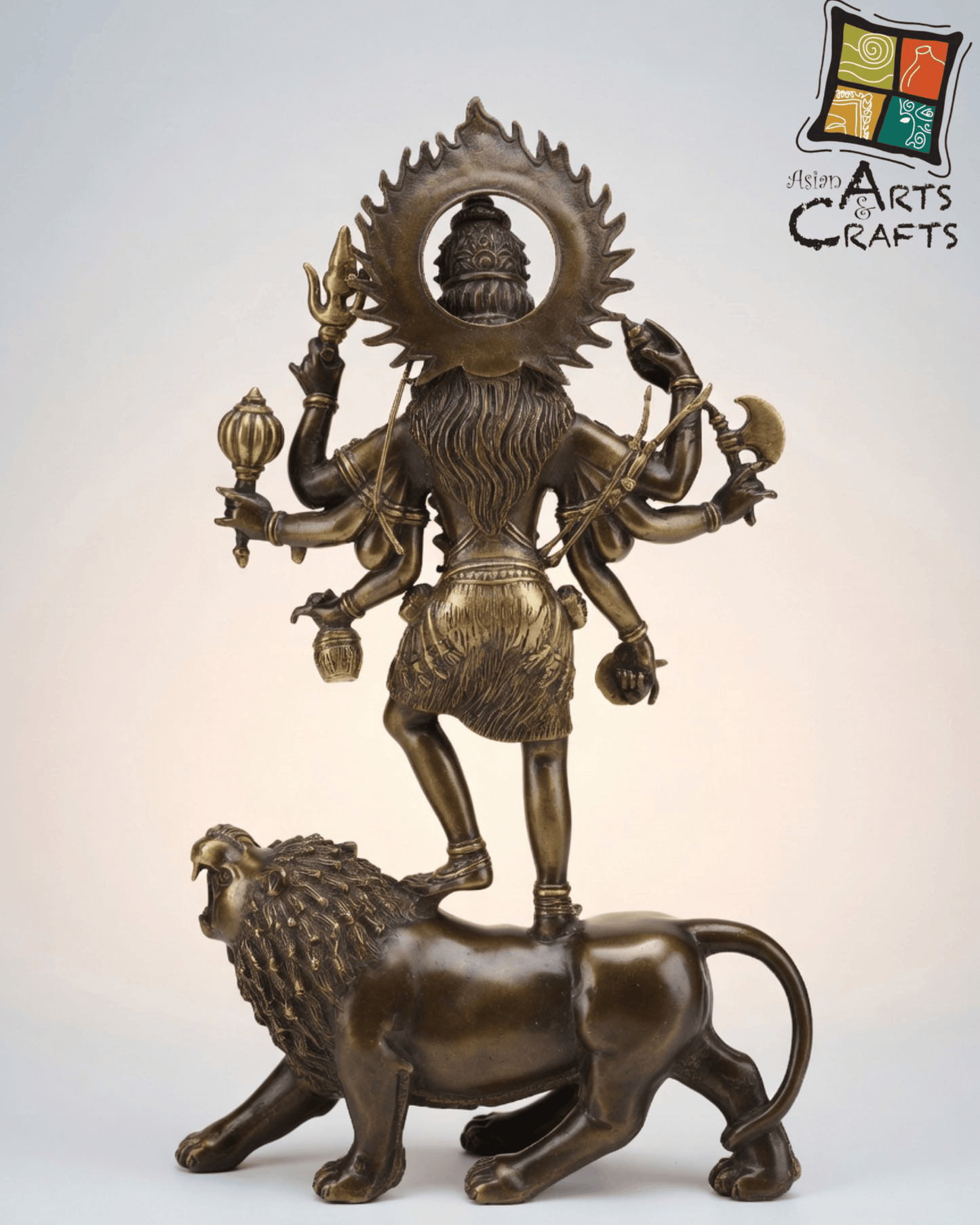 Bronze Kali on Lion