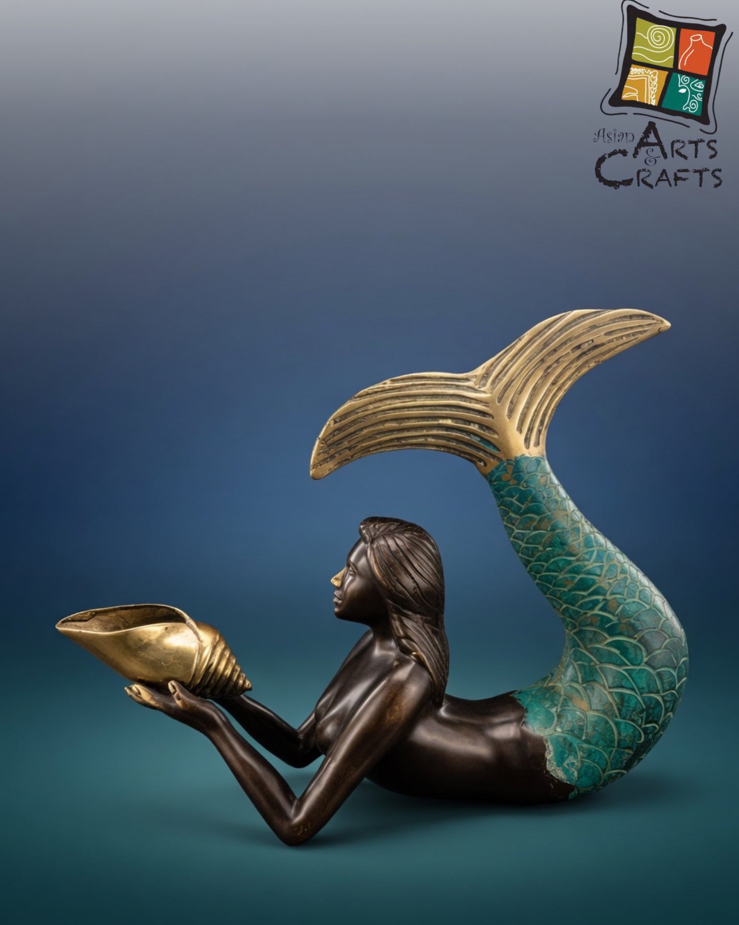 Bronze Mermaid with shell