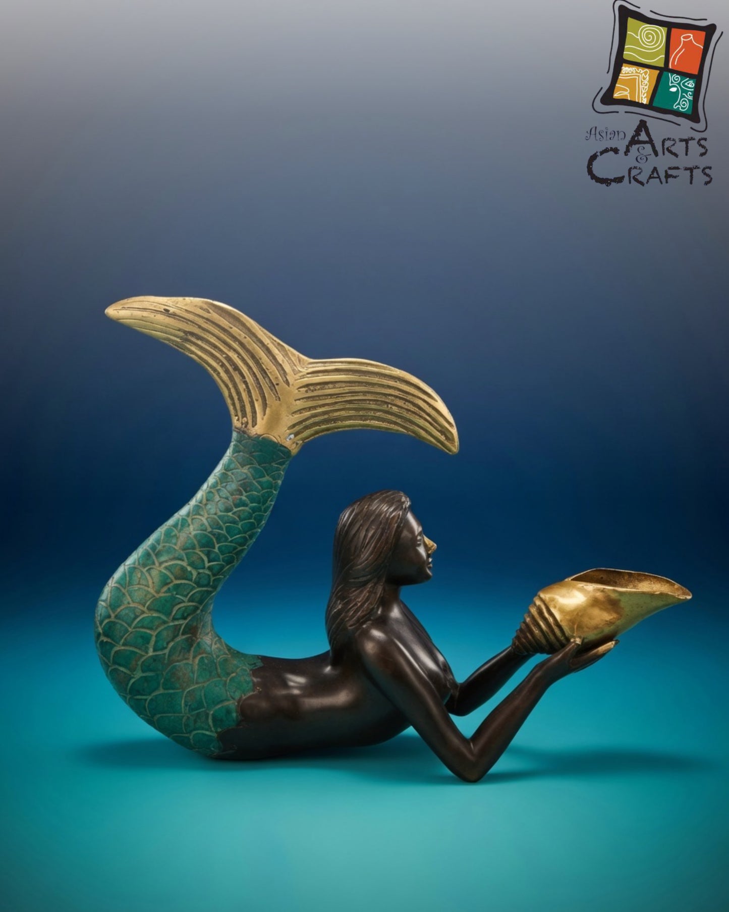 Bronze Mermaid with shell