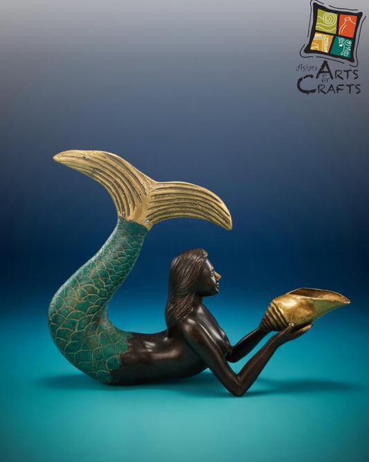 Bronze Mermaid with shell