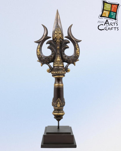 Bronze Trishula on Base
