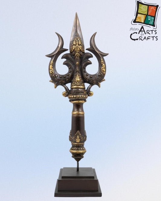 Bronze Trishula on Base
