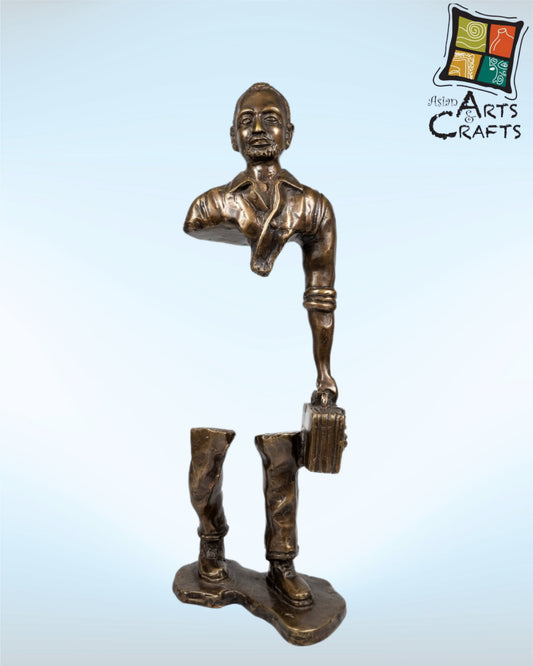 Bronze Surreal walking man