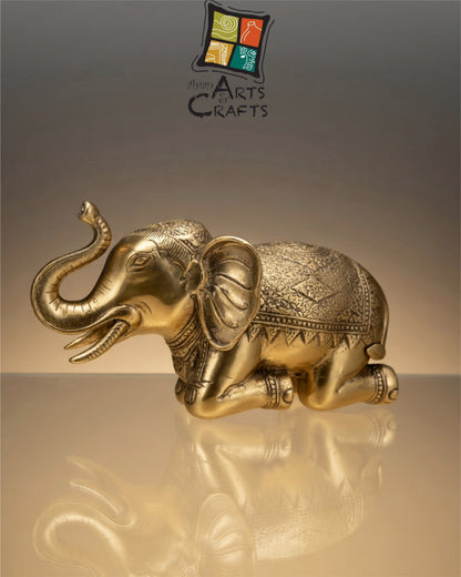 Bronze sitting Elephant
