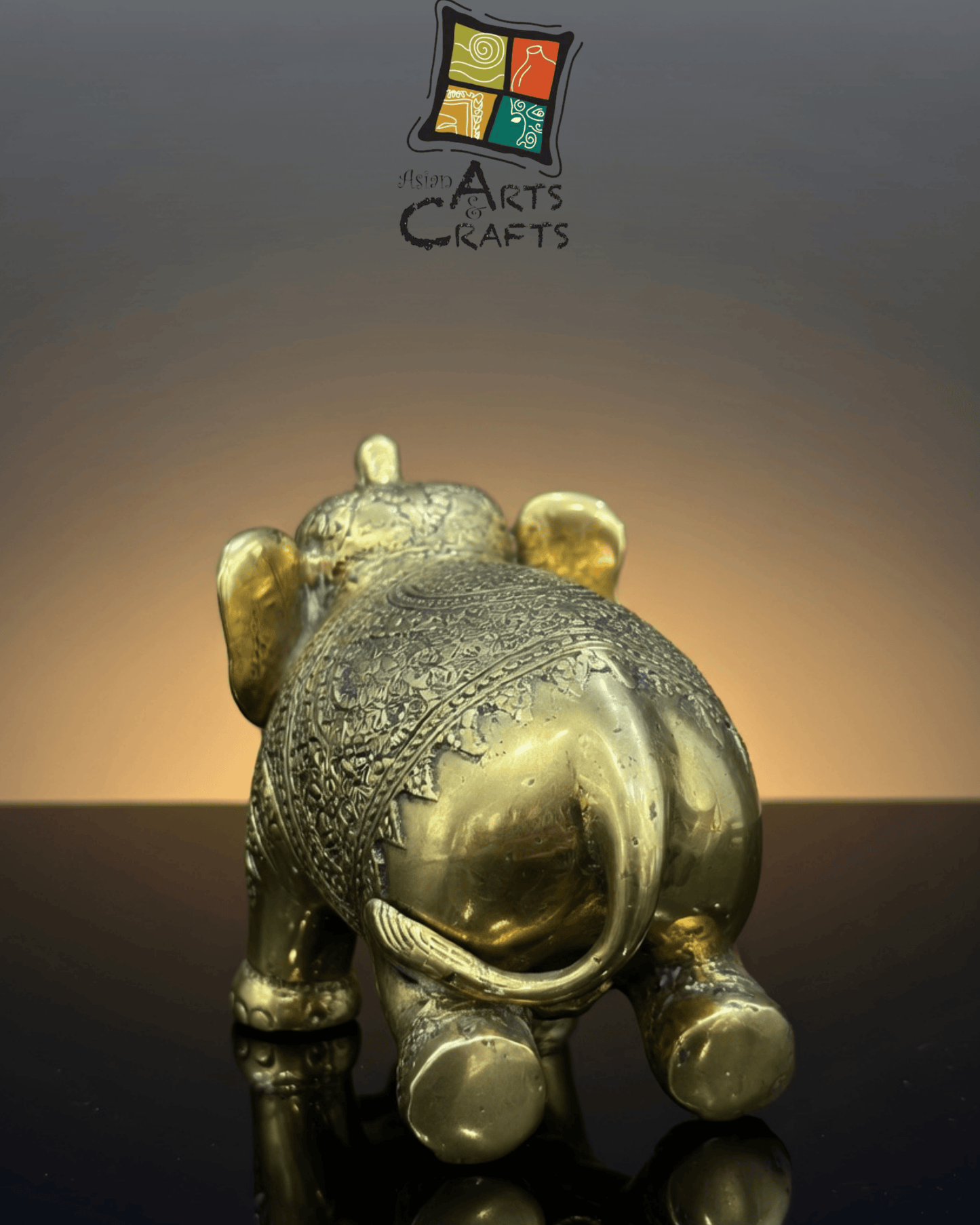 Bronze sitting Elephant