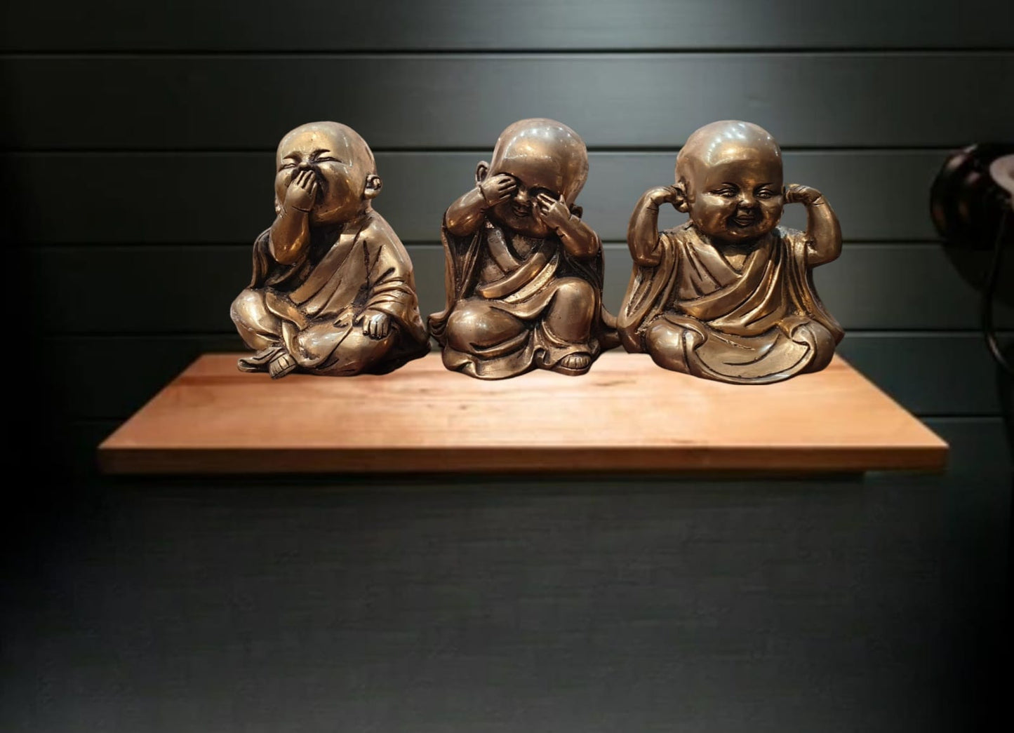 Brass Baby Buddha Set
