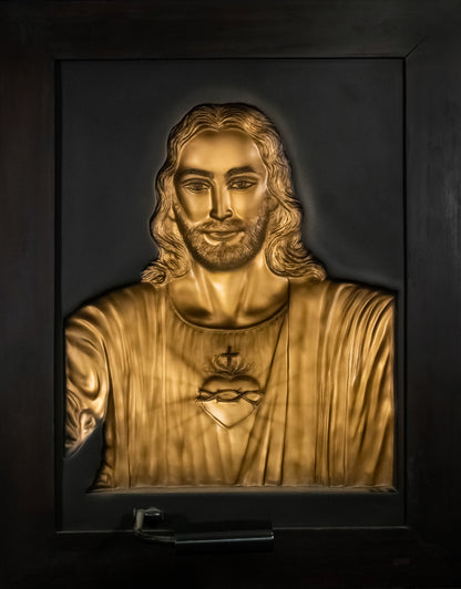 Sacred Heart of Jesus 3D Frame (Gold)