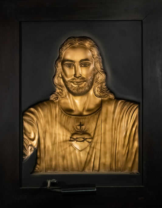 Sacred Heart of Jesus 3D Frame (Gold)