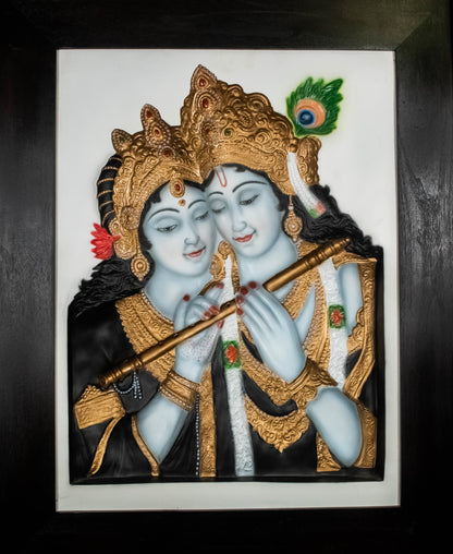 Eternal Love: RadheKrishna 3D Wall Frame