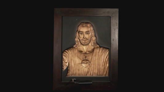 Sacred Heart of Jesus 3D Frame (Gold)