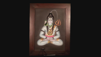 Cosmic Consciousness: Lord Shiva 3D Relief Wall Frame