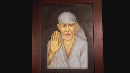 Shirdi Sai Baba 3D Relief Wall Frame (Colored)