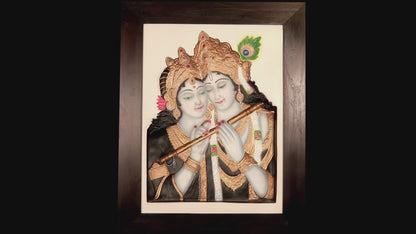 Eternal Love: RadheKrishna 3D Wall Frame