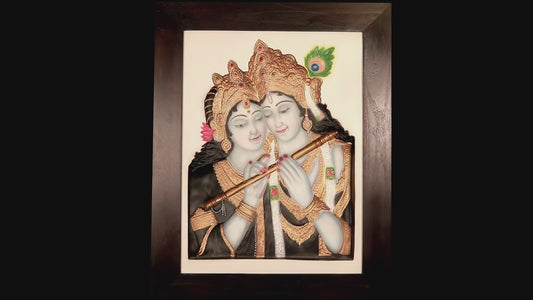 Eternal Love: RadheKrishna 3D Wall Frame
