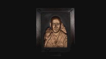 Sai Baba Gold 3D Relief Wall Frame
