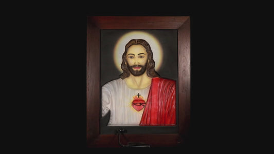 Sacred Heart of Jesus 3D Frame (Multi Color)